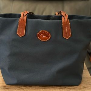 Dooney & Bourke Large Canvas Tote Navy